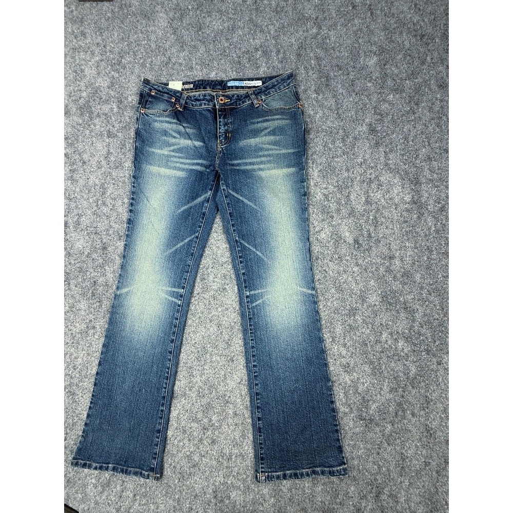 Azzure Love Life Denim Womens 32 Bootcut Jeans Medium Wash Stretch NWT 32x33